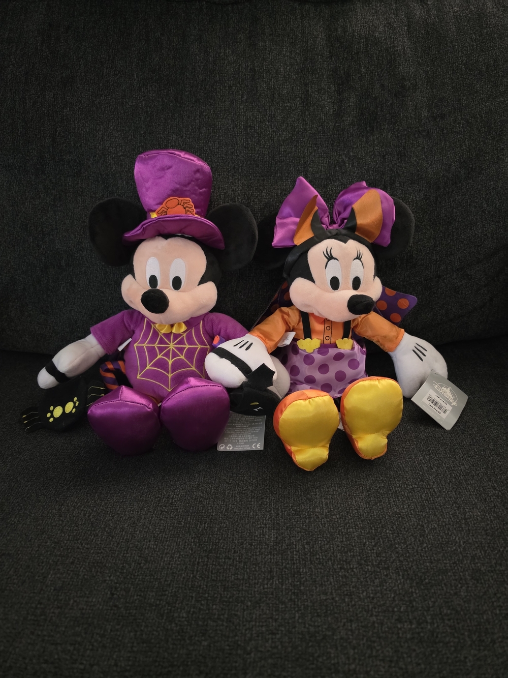 Disney Mickey & Minnie Purple Halloween Plush Costume Set